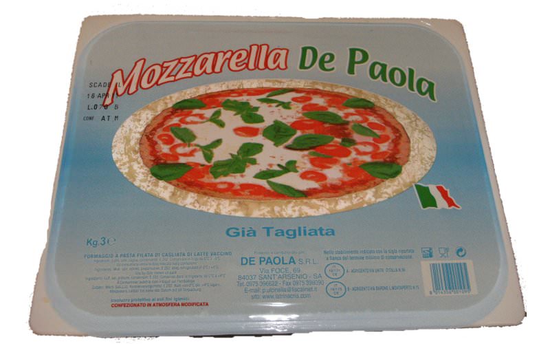 mozzarella cubettata o julienne per pizza